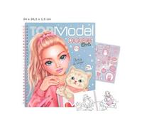 Depesche 12434 TOPModel Cutie Star-Kit de coloriage de 40 Pages pour créer des Tenues de Mode et Une Planche d'autocollants, Multicoloured