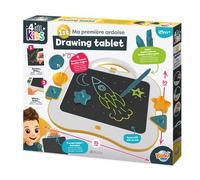 Buki Ardoise magique Ma première – Tablette LCD 35x30 cm, stylet double pointe, 4 tampons silicone