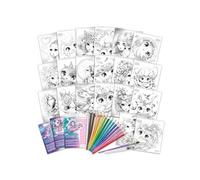Nebulous Stars Carnet de dessins aquarelles enfant Estrelia 20 illustrations, 15 crayons