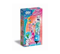 Clementoni Kit loisirs créatifs Créer tes Fluos Sweet Pets - 2 surligneurs Chat et Chien 6 ans