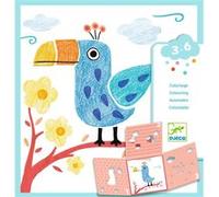 Djeco – Dessin et coloriage enfant – 3 pochoirs pour une image – Multicolore