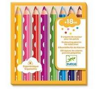 Dessin et coloriage enfant Djeco 8 Crayons de couleur pour les petits Multicolore E