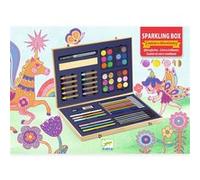 DJECO Coffret Les Couleurs des Grands - Dès 6 Ans - Kit Valise avec Peinture, Feutres, Crayons, Pastels, Stylos & Accessoires - Couleurs Scintillantes - Coloriage & Peinture - Qualité Made in France