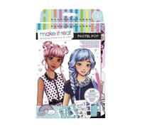 Dessin et coloriage enfant Lansay Carnet de croquis de mode Make It Real Pastel Pop