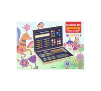 DJECO Coffret Les Couleurs des Grands - Dès 6 Ans - Kit Valise avec Peinture, Feutres, Crayons, Pastels, Stylos & Accessoires - Couleurs Scintillantes - Coloriage & Peinture - Qualité Made in France