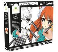 Dessin et coloriage enfant Sycomore Manga 8 Marqueurs et 10 Papiers layout Kemonomimi Multicolore G