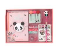 Depesche 13904 TOPModel Create Your Diary - Set Journal Intime avec carnet Rose et tête de Panda en 3D, avec Ruban washi, Autocollants, Crayon et Bien Plus Encore.