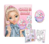 Dessin et coloriage enfant Top Model Livre de coloriage Cake & Bake avec paillettes