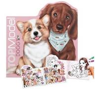 Libro para colorear con pegatinas incluidas Top Model 12714 Kitty and Doggy