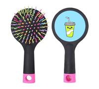 Dessin Expression Lovely Drink Salon Brosse à cheveux démêlante Base coussin