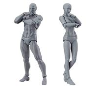 Dessin Figures Modèle 2Pcs 5, 91 Pouce Mâle Femelle Action Figure Poseable Dessin Mannequin Corps Peinture Modèle pour Artistes, Poseable Figure