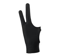 Dessin Glove, Tablette Dessin Glove Breathable Empêcher la Tache Artiste Digital Art Glove avec 3 Couches 2 Finger Painting Glove pour Artiste Sketching Black (M)