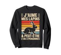 Dessin Lapin Motif Adorable Citation Drole J'aime Mes Lapins Sweatshirt
