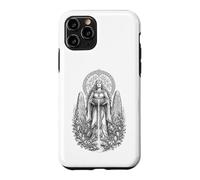 Dessin linéaire de la déesse mère Celtique Danu sur la rivière sacrée Coque pour iPhone 11 Pro