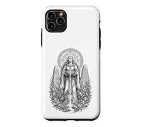 Dessin linéaire de la déesse mère Celtique Danu sur la rivière sacrée Coque pour iPhone 11 Pro Max