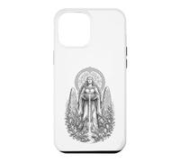 Dessin linéaire de la déesse mère Celtique Danu sur la rivière sacrée Coque pour iPhone 12 Pro Max