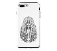 Dessin linéaire de la déesse mère Celtique Danu sur la rivière sacrée Coque pour iPhone 7 Plus/8 Plus