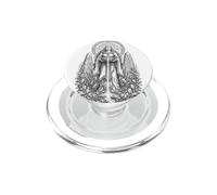 Dessin linéaire de la déesse mère Celtique Danu sur la rivière sacrée PopSockets PopGrip pour MagSafe