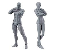 Dessin Mannequin, Dessin Figures Modèle 2PCS 5,91 Pouces Male Feme Feme Figure Posable Dessin Modèle de Peinture corporelle Mannequin pour Les Artistes