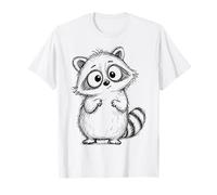 Dessin Mignon Raton Laveur Dessin Ligne Art Dessin Main dessiné à la Main T-Shirt