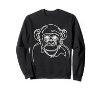 Dessin Minimaliste de la Faune des Primates chimpanzés Sweatshirt
