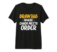 Dessin où Le Chaos Rencontre l'ordre Dessin T-Shirt Haut de Gamme