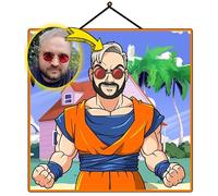 Dessin personnalisé de demi-corps style Dragon Ball Z. Cadeau original et drôle. Envoyez vos photos ! Portrait fait main par des concepteurs Pro!
