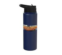 Dessin rétro du coucher de soleil du sous-marin de la ato Damn the Torpedoes Stainless Steel Insulated Water Bottle