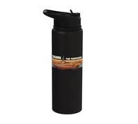 Dessin rétro du coucher de soleil du sous-marin de la ato Damn the Torpedoes Stainless Steel Insulated Water Bottle