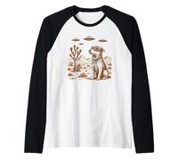 Dessin rétro OVNI désert Vintage Illustration Extraterrestre Science-Fiction Manche Raglan