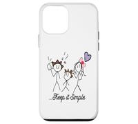 Dessin Stickman Minimaliste avec Inspiring Keep It Simple Coque pour iPhone 12 Mini