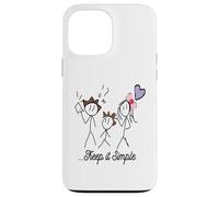 Dessin Stickman Minimaliste avec Inspiring Keep It Simple Coque pour iPhone 13 Pro Max