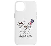 Dessin Stickman Minimaliste avec Inspiring Keep It Simple Coque pour iPhone 14 Plus