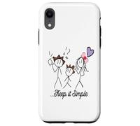 Dessin Stickman Minimaliste avec Inspiring Keep It Simple Coque pour iPhone XR