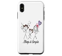 Dessin Stickman Minimaliste avec Inspiring Keep It Simple Coque pour iPhone XS Max