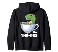 Dessin Trex Garçon Fille Homme Femme Humour Thé-Rex T-Rex Sweat à Capuche