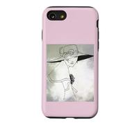Dessin Vintage de Dame Portant Un Chapeau Coque pour iPhone SE (2020) / 7/8