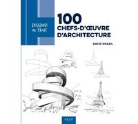 Dessiner au trait 100 chefs-d'oeuvre d'architecture - David Drazil - Vigot - broché - Livre-jeu