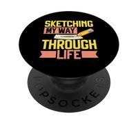 Dessiner Mon Chemin à Travers la Vie PopSockets PopGrip Adhésif