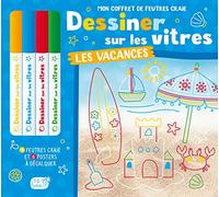 DESSINER SUR LES VITRES - MON COFFRET DE FEUTRES CRAIES - LES VACANCES