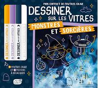 Mon coffret de feutres craie - dessiner sur les vitres monstres et sorcières Atelier Cloro (Auteur)