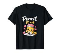 Dessinez-Le au Crayon Kawaii Chibi Pencil Hearts. T-Shirt