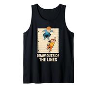 Dessinez l'extérieur des Lignes rétro pour Enfants Creative Notebook Art Débardeur