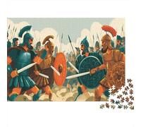 Dessins animés d'armées Antiques s'affrontant || Puzzles Amusants en Famille 1000pcs (75x50cm) Adultes