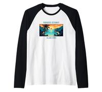 Dessins d'art des Caraïbes de l'île Tropique des Bahamas Manche Raglan