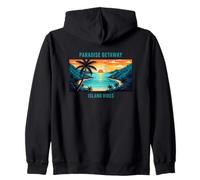 Dessins d'art des Caraïbes de l'île Tropique des Bahamas Sweat à Capuche