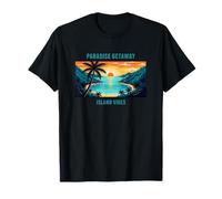 Dessins d'art des Caraïbes de l'île Tropique des Bahamas T-Shirt