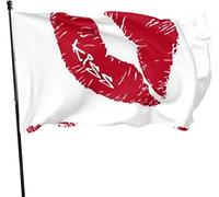 Dessins de baiser résistants aux intempéries pour drapeau de jardin de tatouage, drapeau de fête de famille décorations de 0,9 x 1,5 m pour la maison en plein air