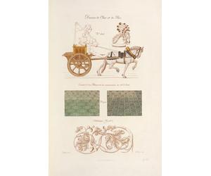 Dessins de char et de pave ; n° 6808 ; extraits de deux manuscrits du commencement du XVIeme. siècle ; n° 6920. (1839) Affiche imprimée par Nicolas Xavier Willemin (24 x 36)