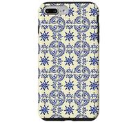 Dessins Italiens inspirés des Carreaux (1) Lignes, Figurines, Blanc et Bleu Coque pour iPhone 7 Plus/8 Plus